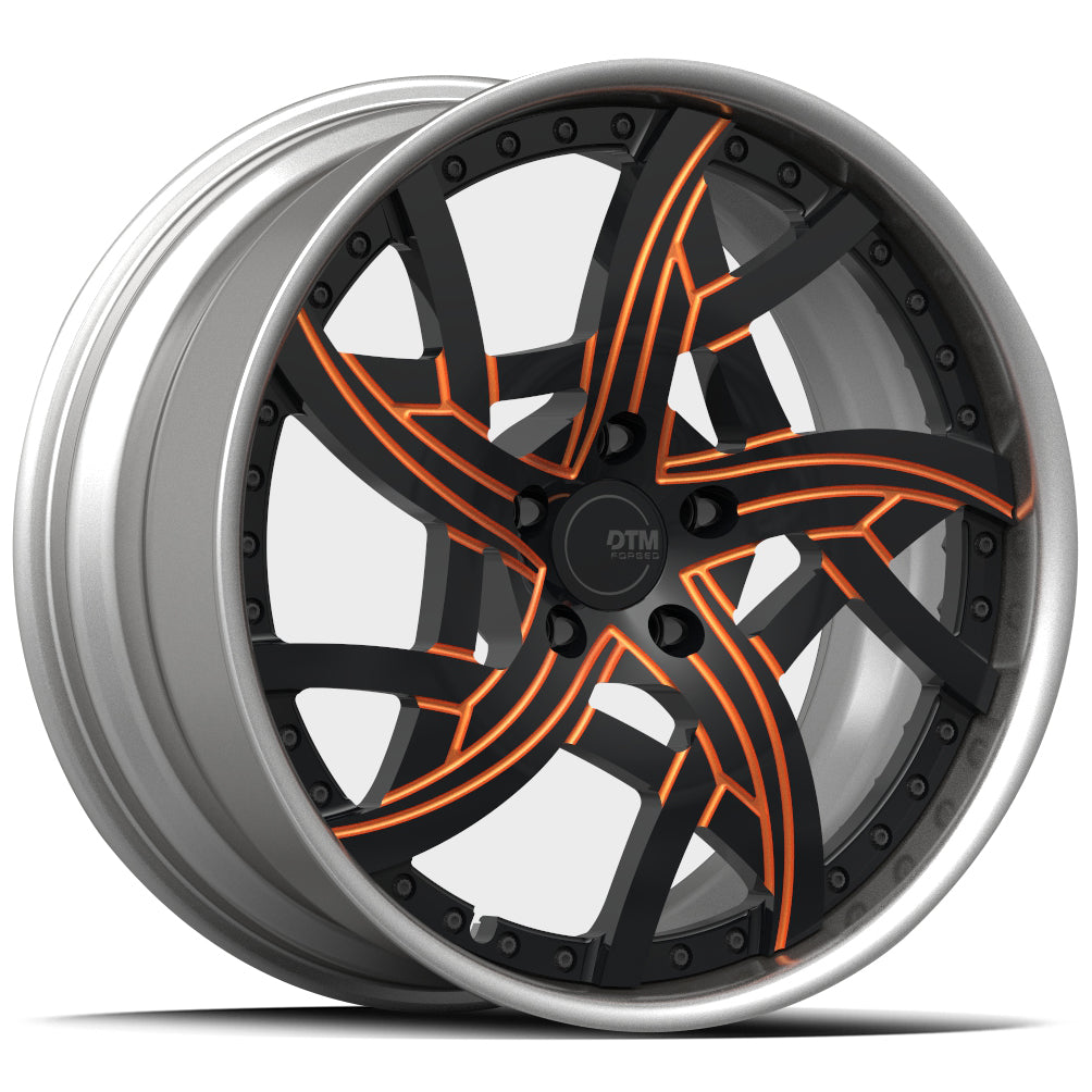 DTM FORGED SERIES F1796 9.5 /BLACK/ORANGE MACHINED S19