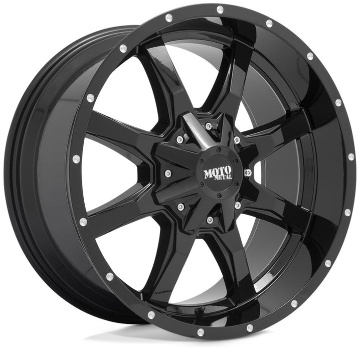 MOTO METAL MO970 8 /GLOSS BLACK WITH MILLED LIP S17