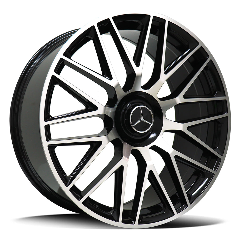 REPLICA MERCEDES 1766 10 /GLOSS BLACK MACHINED FACE S22